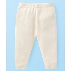 Babyhug Knitted Full Sleeves Aztec Designed Pullover Sweater Set - Off White