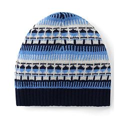 Babyhug Knit Full Sleeves Front Open Sweater Set with Aztec Design & Cap - Navy Blue