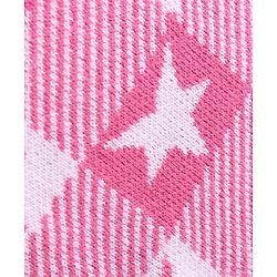 Babyhug Knit Full Sleeves Sweater Set With Star Design - Pink