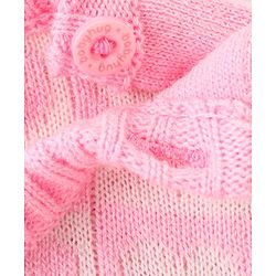 Babyhug Knitted Full Sleeves Pullover Sweater Set With Hearts Design - Light Pink