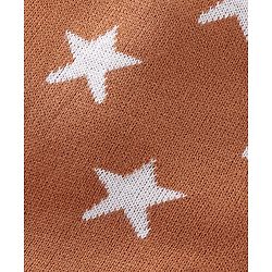 Babyhug Knit Full Length Fleece & Woollen Pant with Star Print - Brown