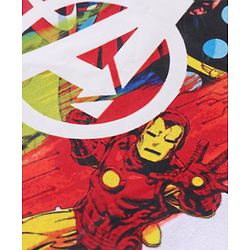 Babyhug Marvel  Cotton Knit Sleevesless Tank T-Shirt with  Avengers Graphics- White
