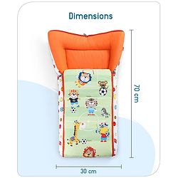 Babyhug Cotton Sleeping Bag Cum Carry Nest With Animals Print- Mint