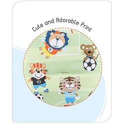 Babyhug Cotton Sleeping Bag Cum Carry Nest With Animals Print- Mint