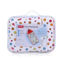 Babyhug Cotton Sleeping Bag Cum Carry Nest With Animals Print- Mint