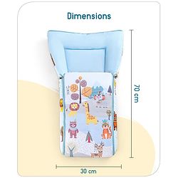 Babyhug Cotton Sleeping Bag Cum Carry Nest With Animals Print- Mint