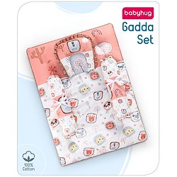 Babyhug Cotton Bedding Set Tribal Animal Print- Multicolor