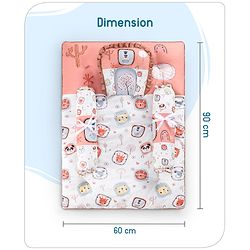 Babyhug Cotton Bedding Set Tribal Animal Print- Multicolor