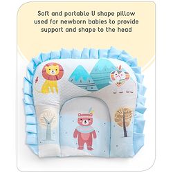Babyhug Cotton Mattress Set with Mosquito Net Tribal Animal Print- Multicolor