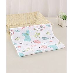 Babyhug Cotton Muslin Multipurpose Swaddle Wraps Unicorn Print Pack of 3 - Multicolour