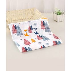 Babyhug Cotton Muslin Multipurpose Swaddle Wraps Unicorn Print Pack of 3 - Multicolour
