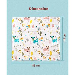 Babyhug Cotton Muslin Multipurpose Swaddle Wraps Unicorn Print Pack of 3 - Multicolour