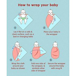 Babyhug Cotton Muslin Multipurpose Swaddle Wraps Unicorn Print Pack of 3 - Multicolour