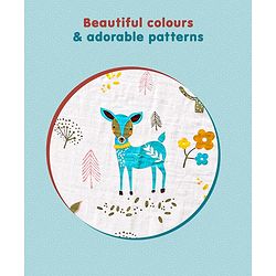 Babyhug Cotton Muslin Multipurpose Swaddle Wraps Unicorn Print Pack of 3 - Multicolour