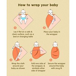 Babyhug Cotton Muslin Multipurpose Swaddle Wraps Unicorn Print Pack of 3 - Multicolour