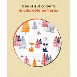 Babyhug Cotton Muslin Multipurpose Swaddle Wraps Unicorn Print Pack of 3 - Multicolour