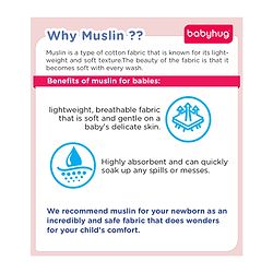 Babyhug Cotton Muslin Multipurpose Swaddle Wraps Unicorn Print Pack of 3 - Multicolour