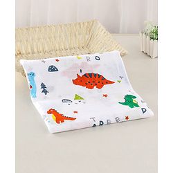 Babyhug Cotton Muslin Multipurpose Swaddle Wraps Unicorn Print Pack of 3 - Multicolour