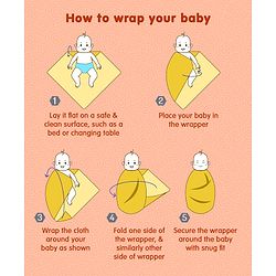 Babyhug Cotton Muslin Multipurpose Swaddle Wraps Unicorn Print Pack of 3 - Multicolour