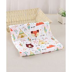 Babyhug Cotton Muslin Multipurpose Swaddle Wraps Unicorn Print Pack of 3 - Multicolour