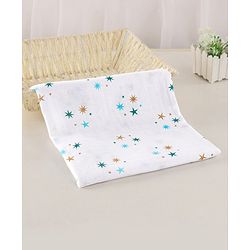 Babyhug Cotton Muslin Multipurpose Swaddle Wraps Forest Print Pack of 5 - Multicolour