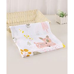 Babyhug Cotton Muslin Multipurpose Swaddle Wraps Forest Print Pack of 5 - Multicolour
