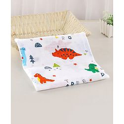 Babyhug Cotton Muslin Multipurpose Swaddle Wraps Forest Print Pack of 5 - Multicolour