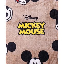 Babyhug Lightweight Disney Single Ply Mink Blanket Smiley Mickey  Print- Brown