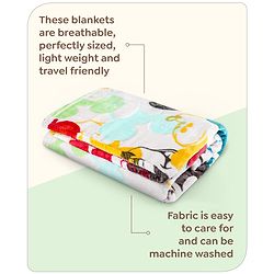 Babyhug Lightweight Disney Single Ply Mink Blanket Smiley Mickey  Print- Brown
