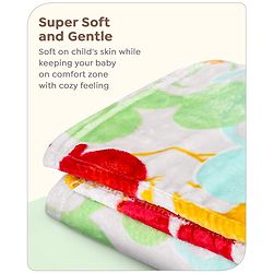 Babyhug Lightweight Disney Single Ply Mink Blanket Smiley Mickey  Print- Brown