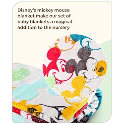 Babyhug Lightweight Disney Single Ply Mink Blanket Smiley Mickey  Print- Brown