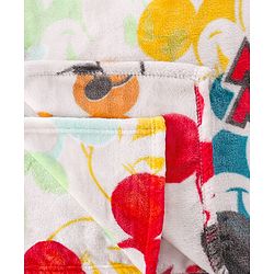 Babyhug Lightweight Disney Single Ply Mink Blanket Smiley Mickey  Print- Brown