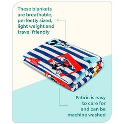 Babyhug Lightweight Disney Single Ply Mink Blanket Smiley Mickey  Print- Brown