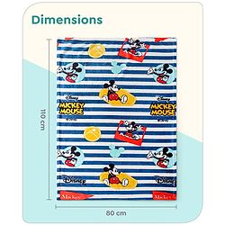 Babyhug Lightweight Disney Single Ply Mink Blanket Smiley Mickey  Print- Brown