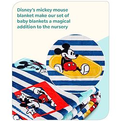 Babyhug Lightweight Disney Single Ply Mink Blanket Smiley Mickey  Print- Brown