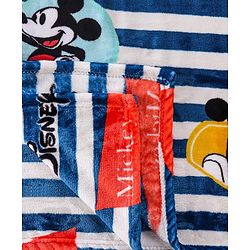 Babyhug Lightweight Disney Single Ply Mink Blanket Smiley Mickey  Print- Brown