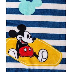 Babyhug Lightweight Disney Single Ply Mink Blanket Smiley Mickey  Print- Brown