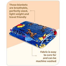 Babyhug Lightweight Disney Single Ply Mink Blanket Smiley Mickey  Print- Brown