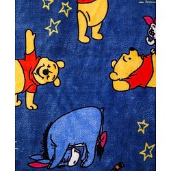 Babyhug Lightweight Disney Single Ply Mink Blanket Smiley Mickey  Print- Brown
