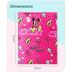 Babyhug Lightweight Disney Single Ply Mink Blanket Smiley Mickey  Print- Brown