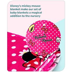 Babyhug Lightweight Disney Single Ply Mink Blanket Smiley Mickey  Print- Brown