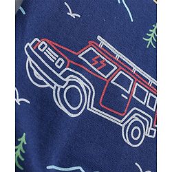 Babyhug Cotton Knit Full Sleeves Sweat Shirts with Camping Theme Print Pack of 2 - Green & Blue