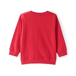 Babyhug Cotton Knit Full Sleeves Sweatshirts With Dino Print Pack of 2- Red & Blue