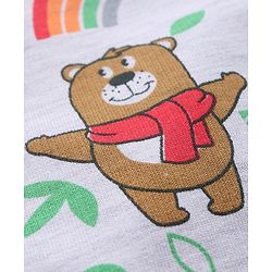 Babyhug Cotton Knit Full Sleeves Sweatshirt With Animal Graphics Pack of 2 - Blue & Light Grey