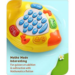 Babyhug Musical Duck Telephone Learning Toy|Baby Duck with Sounds & Music|Role Play Fun Phone Toy for Kids|Educational Phone
