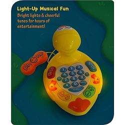 Babyhug Musical Duck Telephone Learning Toy|Baby Duck with Sounds & Music|Role Play Fun Phone Toy for Kids|Educational Phone