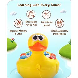 Babyhug Musical Duck Telephone Learning Toy|Baby Duck with Sounds & Music|Role Play Fun Phone Toy for Kids|Educational Phone
