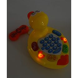 Babyhug Musical Duck Telephone Learning Toy|Baby Duck with Sounds & Music|Role Play Fun Phone Toy for Kids|Educational Phone