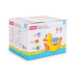 Babyhug Musical Duck Telephone Learning Toy|Baby Duck with Sounds & Music|Role Play Fun Phone Toy for Kids|Educational Phone