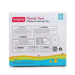 Babyhug Musical Duck Telephone Learning Toy|Baby Duck with Sounds & Music|Role Play Fun Phone Toy for Kids|Educational Phone